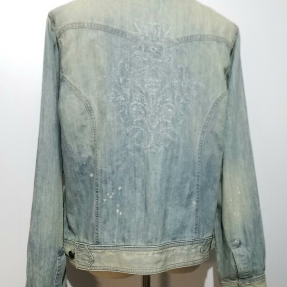 Vintage Wrangler Women's Washed Denim Jean Jacket, 100% Cotton, size XXL - Picture 4 of 11